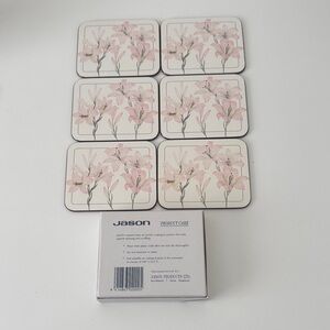 Like New Jason Floral Lily’s Coasters Set of 6